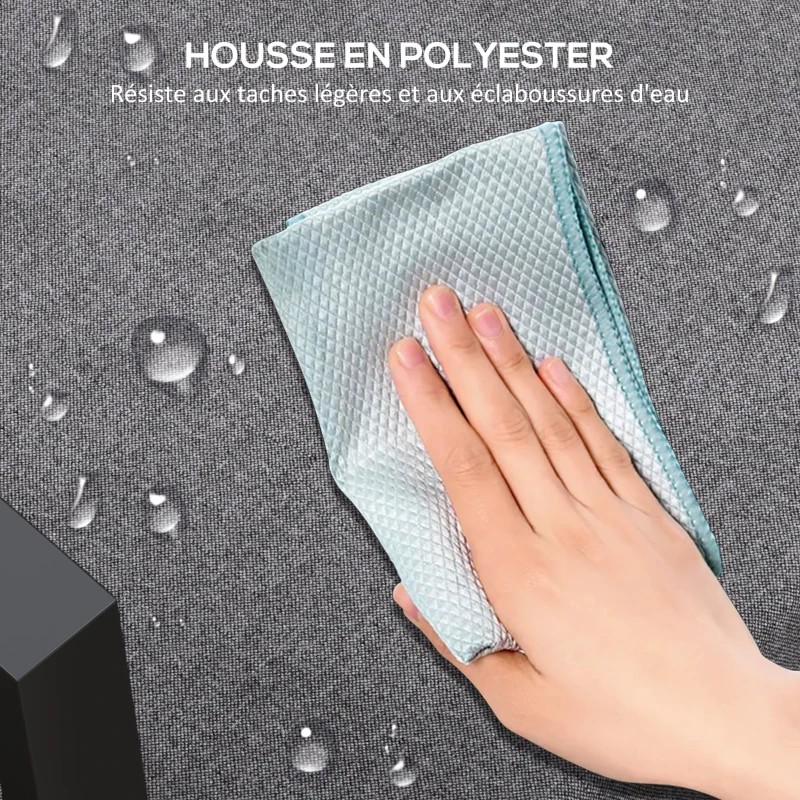 Outsunny Lot de 2 coussins d'extérieur pour fauteuil chaise à dossier avec attaches rembourrage 8 cm, 112L x 51l cm, gris foncé