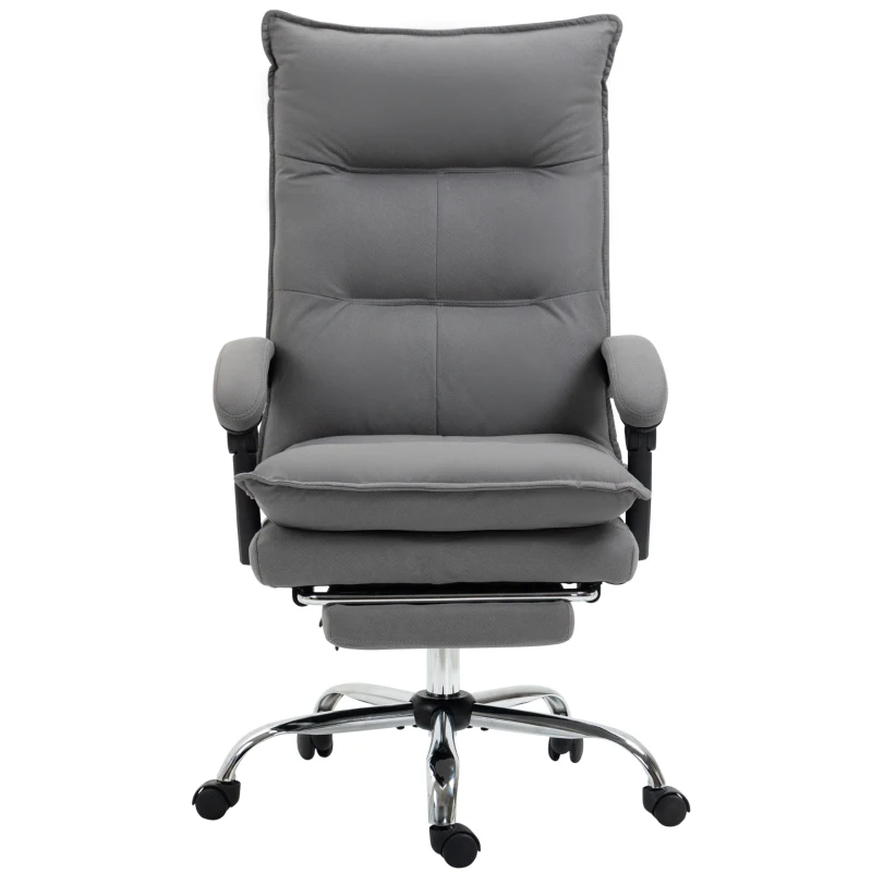 Vinsetto Silla de Masaje Reclinable con 6 Puntos de Masaje y 5 Modos con Función de Calefacción Ajustable 66x74x114-121,5 cm Gris(m-10)