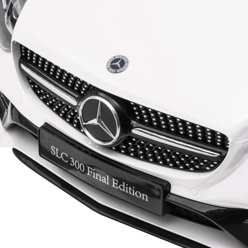 AIYAPLAY Voiture électrique enfants licence Mercedes SLC 300 12V V. Max. 5 Km/h effets sonores lumineux télécommande blanc(m-8)