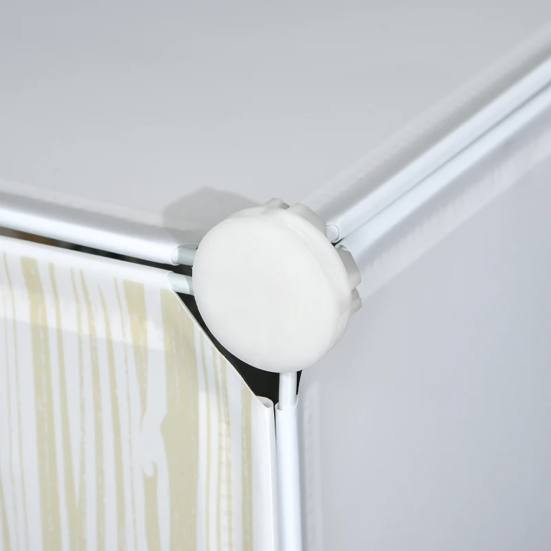 HOMCOM Mobile Scarpiera Modulare Salvaspazio, 6 Cubi 45x35x17 cm in Acciaio e PP, Bianco