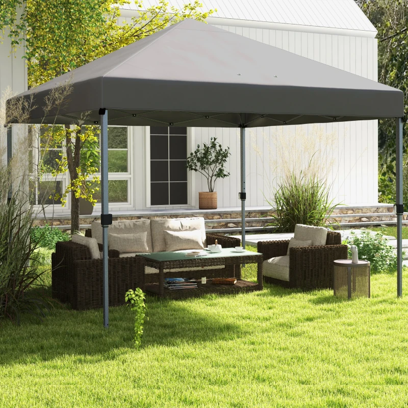 Outsunny 3 x 3m Pop-Up Gazebo, with Accessories - Grey