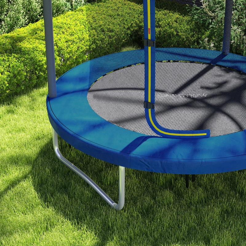 SPORTNOW Trampoline pour enfant trampolines de jardin avec filet de sécurité structure en acier Ø 183 x 200 cm bleu