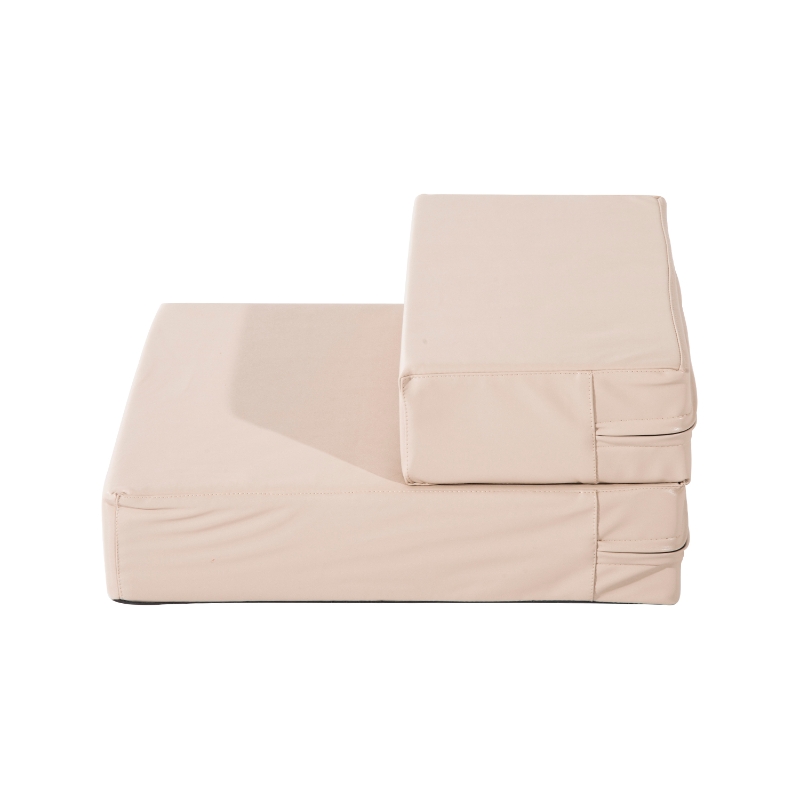 PawHut Escalier coussin 2 en 1 pour chien animaux déhoussable revêtement revêtement synthétique beige