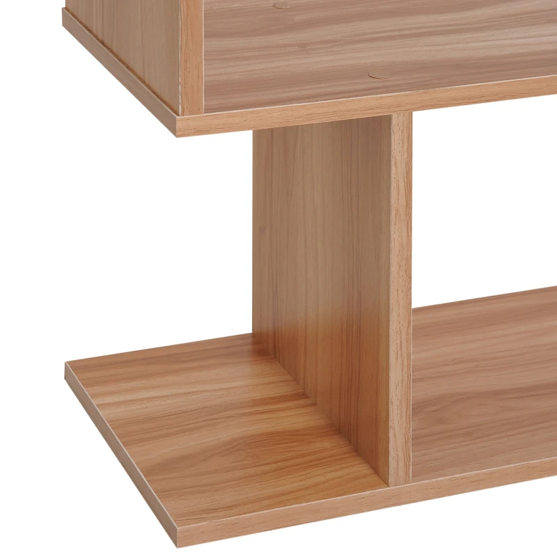 HOMCOM Libreria Legno Design Moderno con 6 Ripiani Legno Naturale 80 × 23 × 192cm