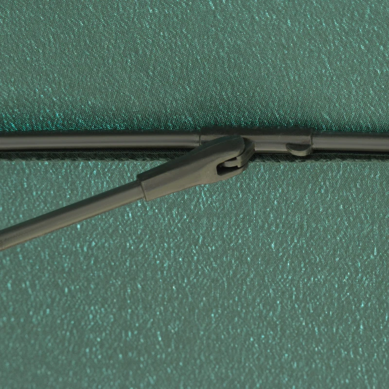 Outsunny 2.5m Shanghai Garden Parasol Umbrella with Crank & Tilt, Adjustable Outdoor Sun Shade, Green