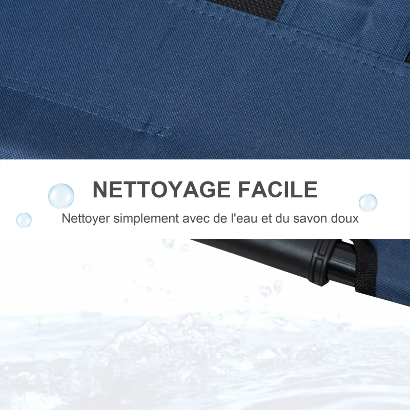 PawHut Lit sur pieds lit pour chien chat lit de camp lit surélevé aniamux tissu Oxford textilène micro-perforé acier