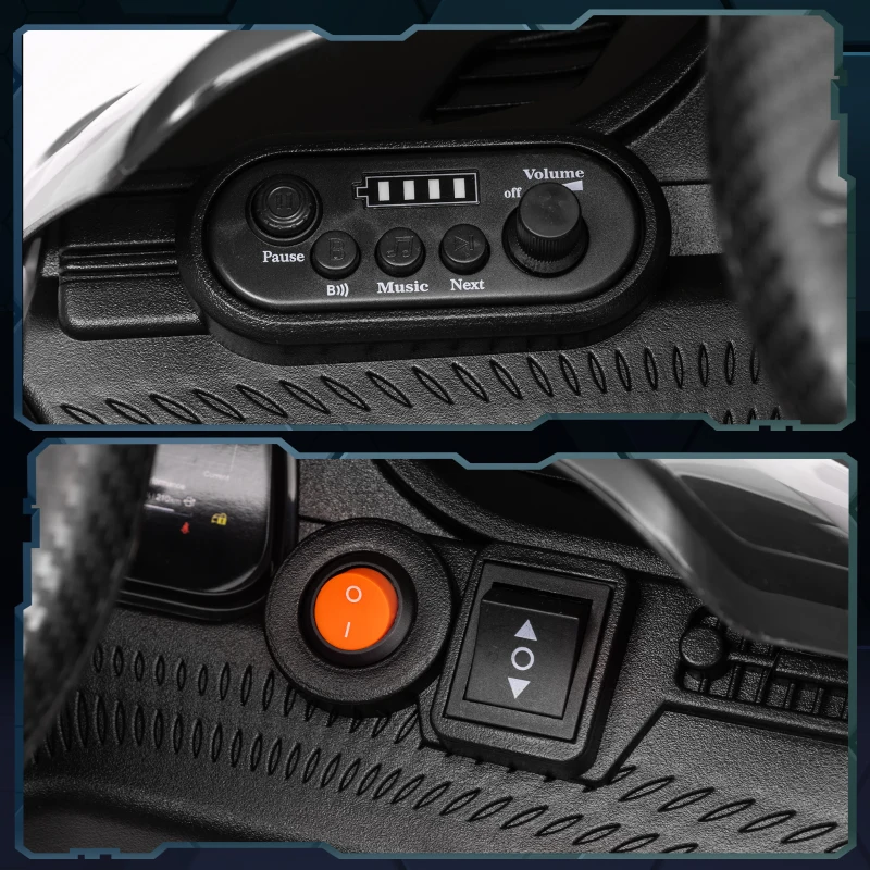 AIYAPLAY Voiture électrique pour enfants sous licence Maserati Gran Turismo Folgore, 12V avec télécommande, de 3 à 5 ans, blanc