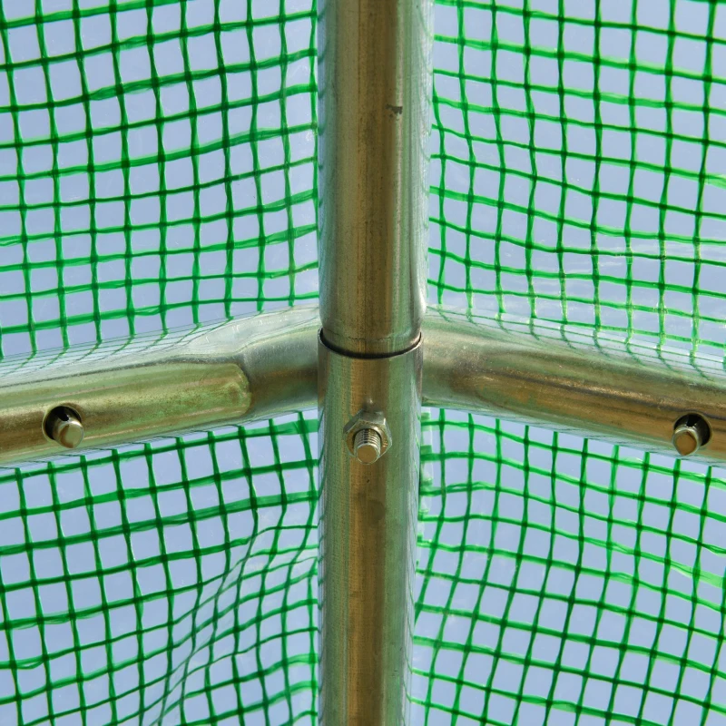 Outsunny Serra da Giardino a Tunnel 8x3x2m in PE e Acciaio con Porta Avvolgibile e Finestre, Verde