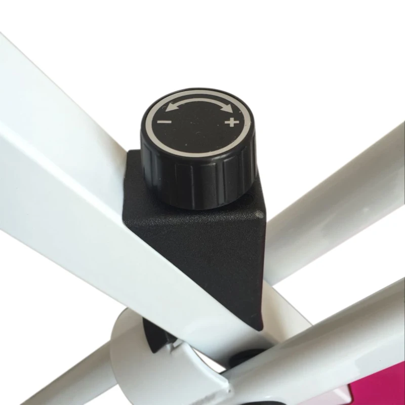 HOMCOM Vélo d'appartement cardio Fitness pliable écran LCD résistance et selle réglable rose