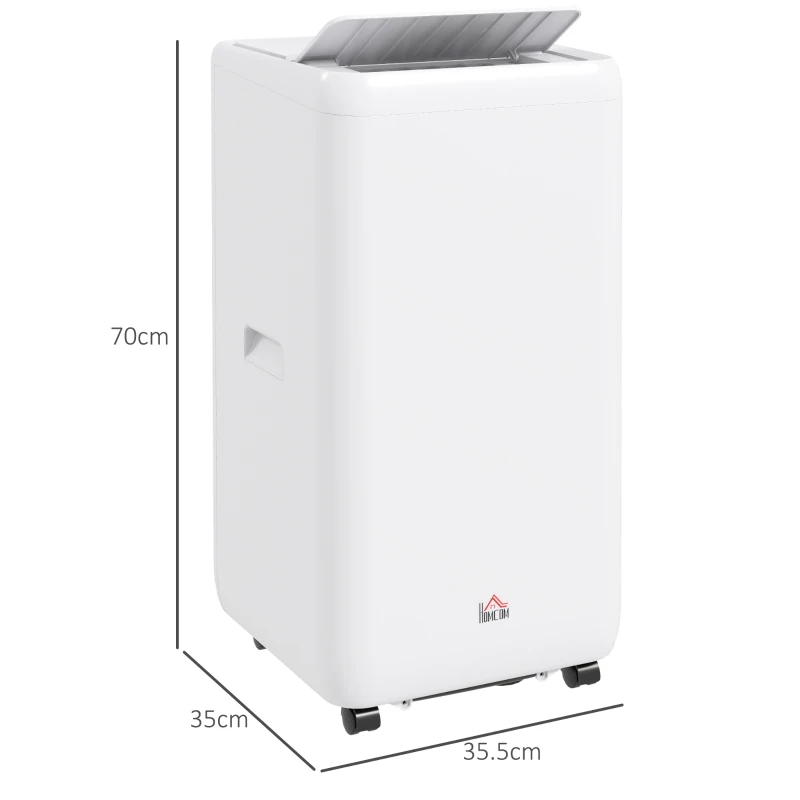 HOMCOM Condizionatore Portatile 1250W con 5 Modalità e Timer 24h, 35.5x35x70 cm, Bianco