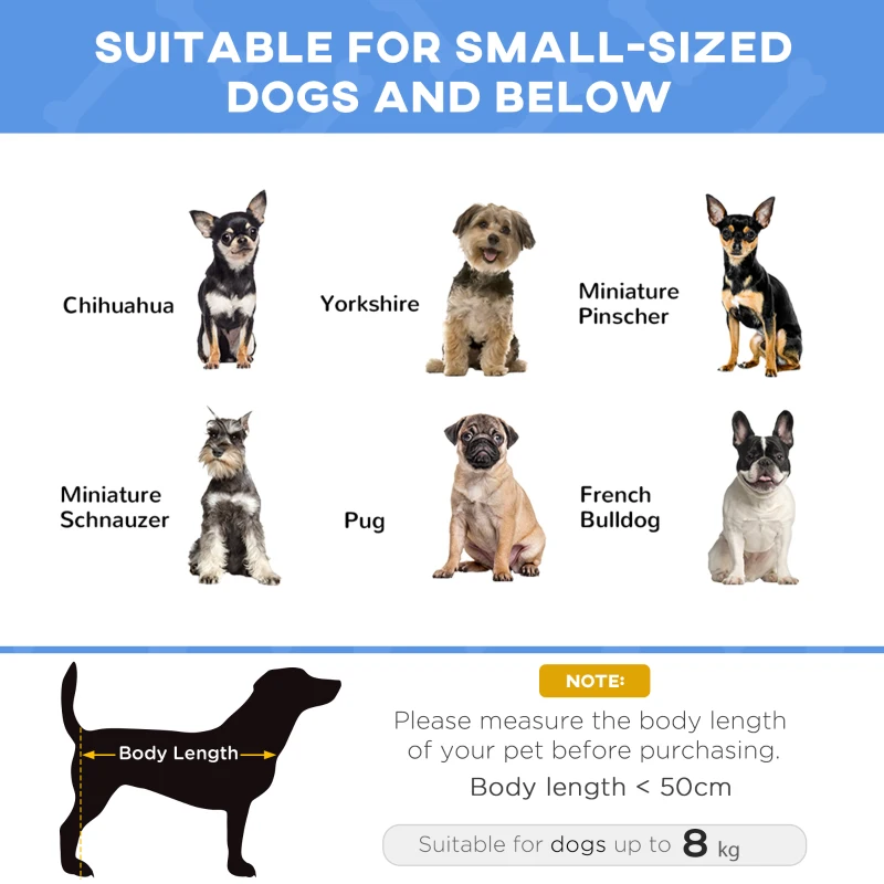 PawHut Raised Pet Bed, with Soft Cushion, for Small Dogs - Black