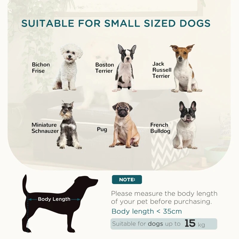 PawHut Dog Sofa Bed, with Storage, Drawer, Soft Cushion, for Small Dogs - Black