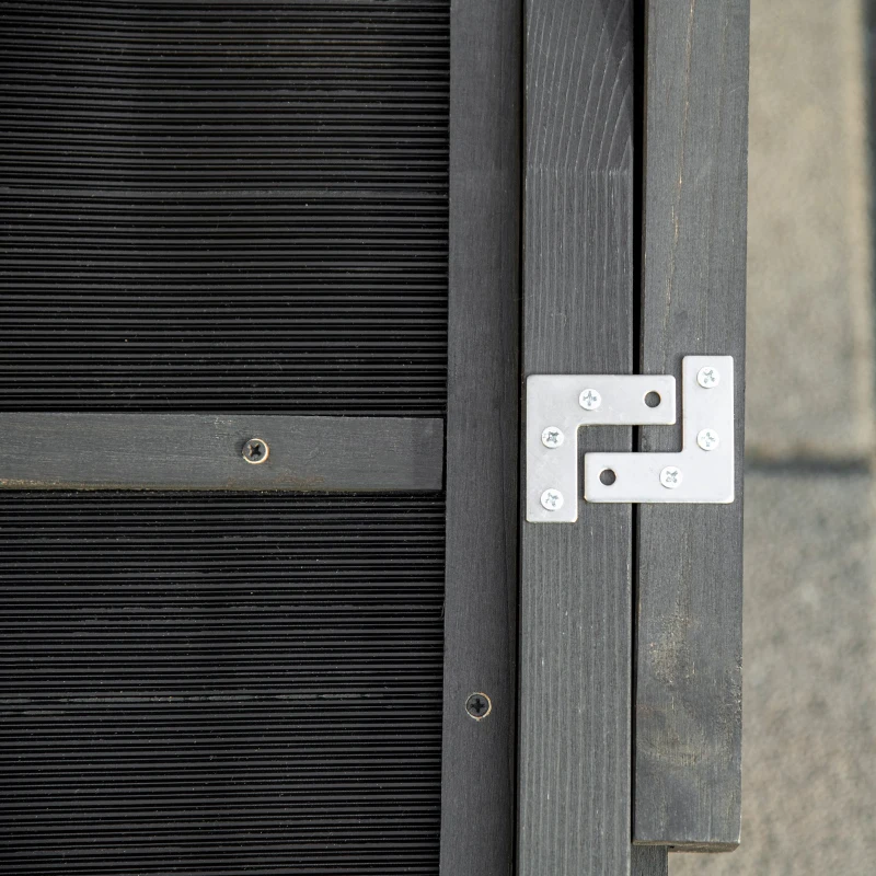 PawHut Rampa per Cani Pieghevole Antiscivolo in Legno con Maniglia Laterale, 43x165x6.5 cm, Nero