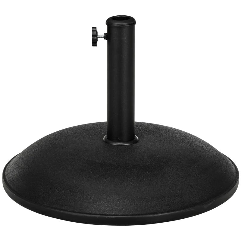 Outsunny Heavy Duty Cement Parasol Base 20kg Round Patio Umbrella Stand Garden Outdoor Shade Holder for Dia. 35mm/38mm/48mm Poles