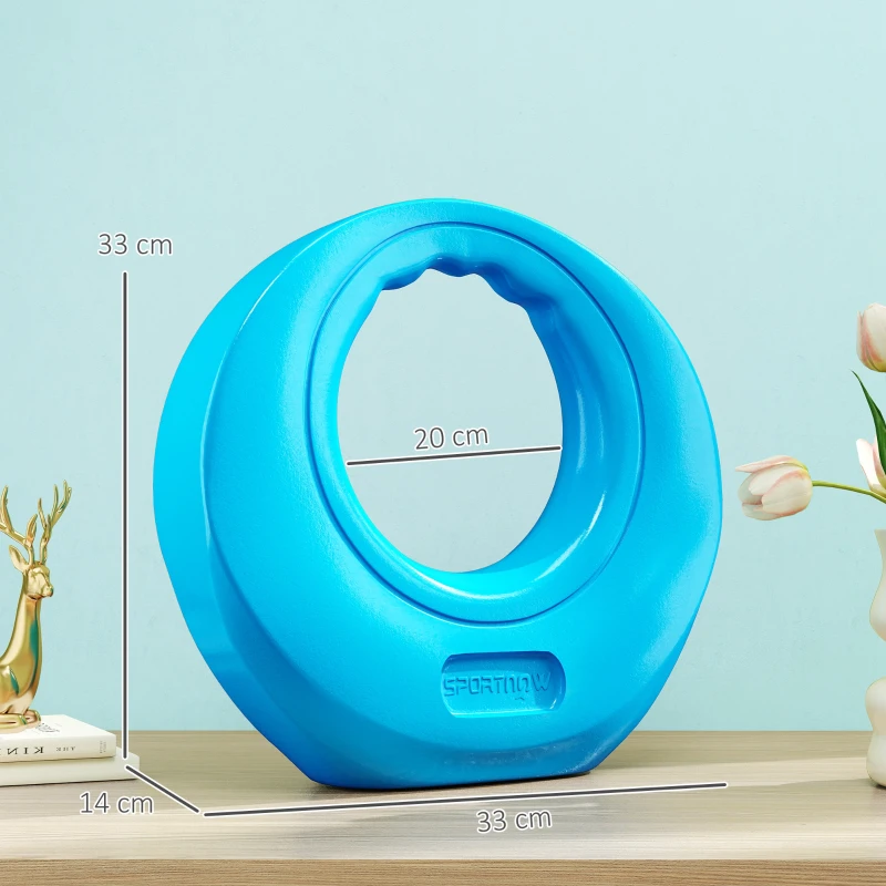 SPORTNOW 10kg Kettlebell, Kettle Bell with Wide Handle for Home Gym, Weight Lifting, Strength Training, Light Blue