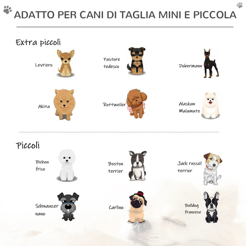 PawHut Scaletta per Cani Materassino 2 in 1 in PU e Gommapiuma 45x39x20cm Grigio