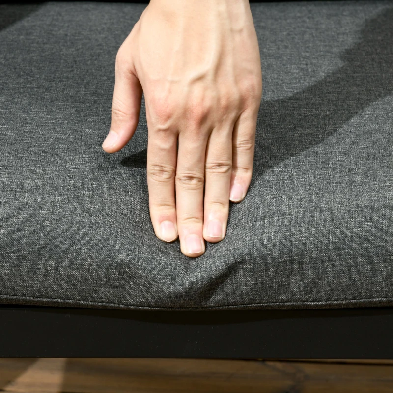 Outsunny Salon de jardin en résine tressée imitation rotin modulable 5 pièces coussins inclus gris