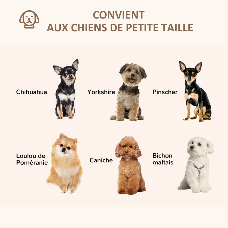 PawHut Panier pour chien et chat de 50 cm de diamètre effet tressé tricot - coussin amovible et lavable en Machine - beige