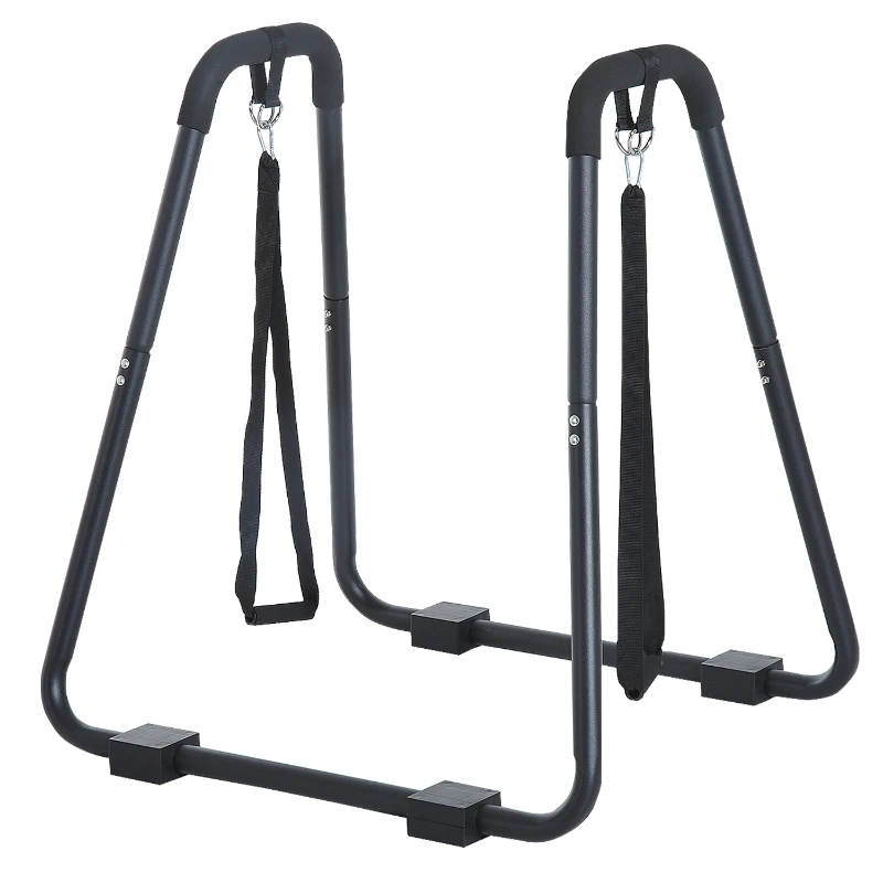 Homcom Barres Parallèles de Musculation en Métal Noir 280 x 92 x 58 cm