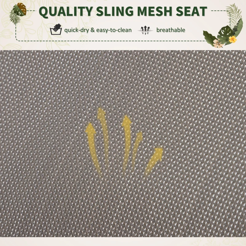 Outsunny Outdoor Orbital Lounger Zero Gravity Patio Chaise Sun Lounger Foldable Rocking Chair with Pillow, Grey