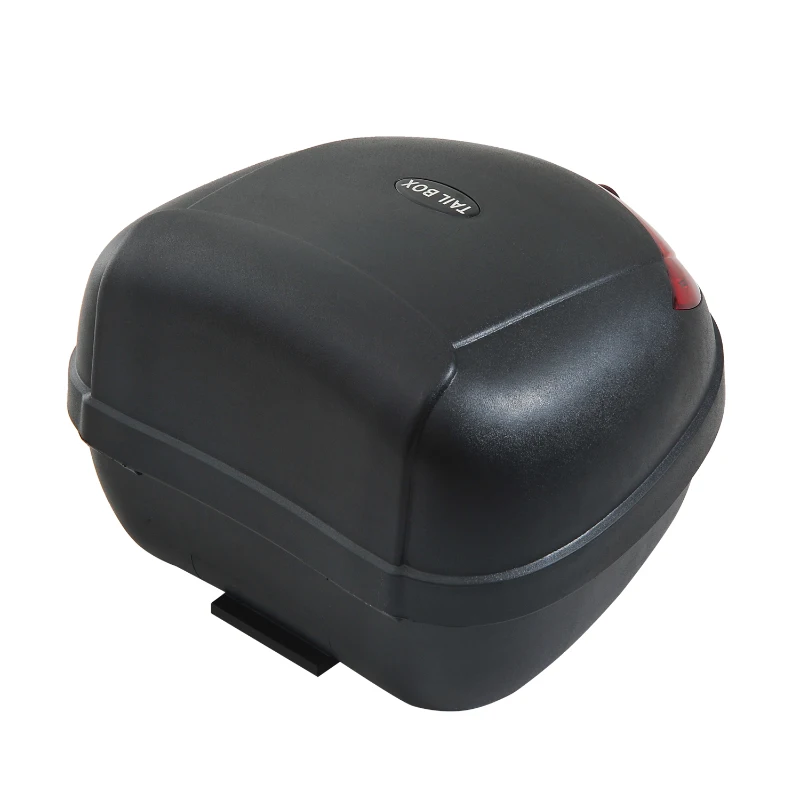 Homcom Coffre pour Casque de Moto 24 L + 2 Clés Noir 40 x 38 x 28 cm