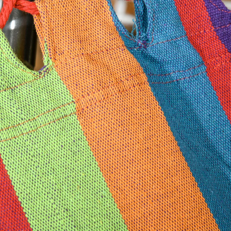 Outsunny Hamac de jardin pliable étendoir à linge avec support incurvé en métal époxy hamac sur pied 1 place charge max. 120 Kg