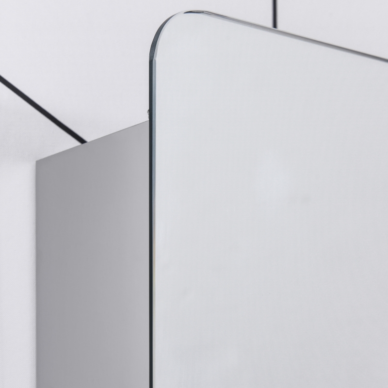 HOMCOM Armoire miroir rangement salle de bain porte coulissante  acier inox. Argent dim. 46L x 12l x H66cm