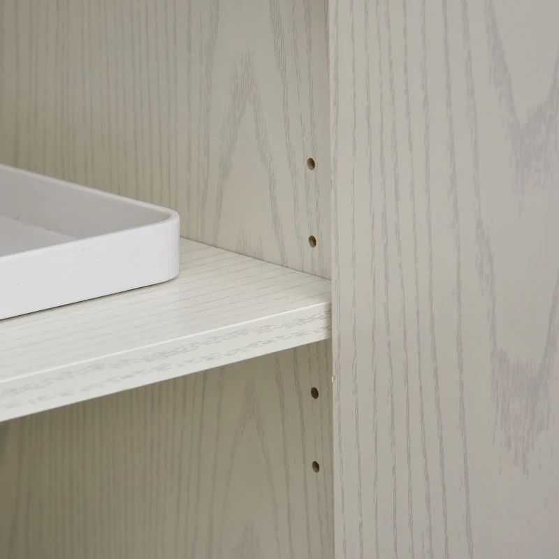 HOMCOM Chariot desserte micro-ondes placard 2 portes - dim. 60,4L x 40,3l x 97H cm - blanc