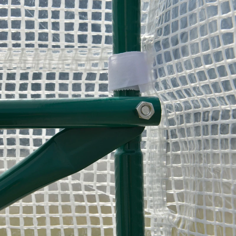 Outsunny Serra per Orto 6x3x2m con 8 Finestre e Porta Avvolgibile, in Acciaio e PP, Verde