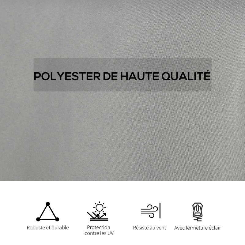 Outsunny 4 parois latérales pour pavillon de jardin tonnelle rigide 300 x 400 cm protéger de la pluie vent soleil gris