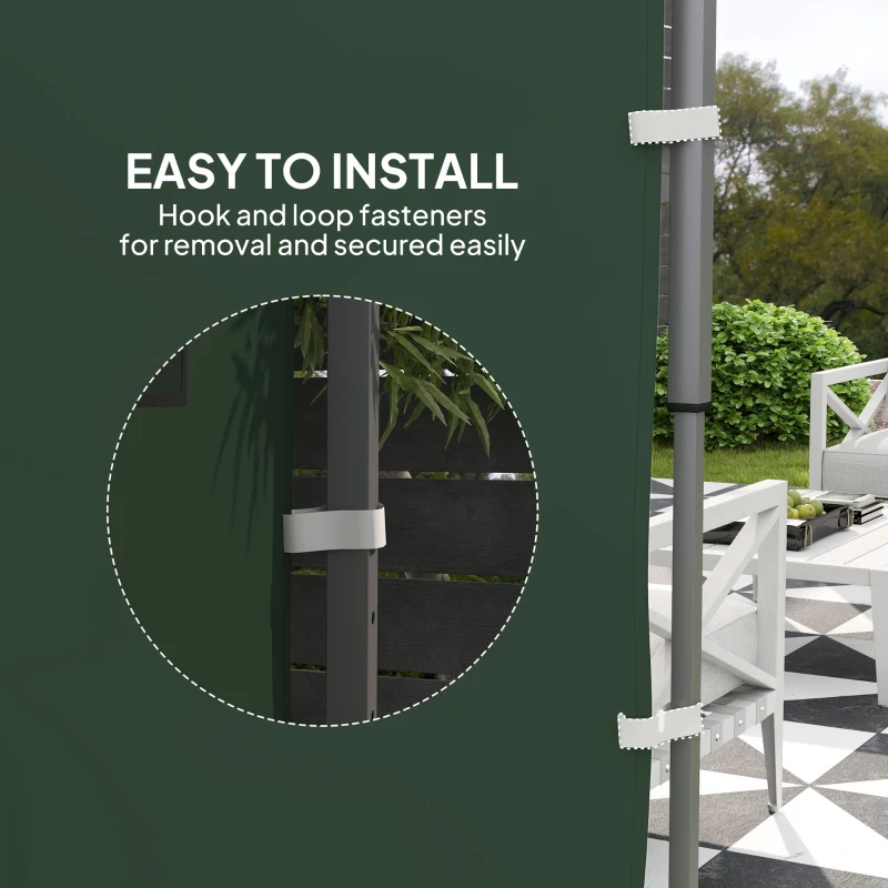 Outsunny 195 x 295cm Replacement Gazebo Sidewall - Green