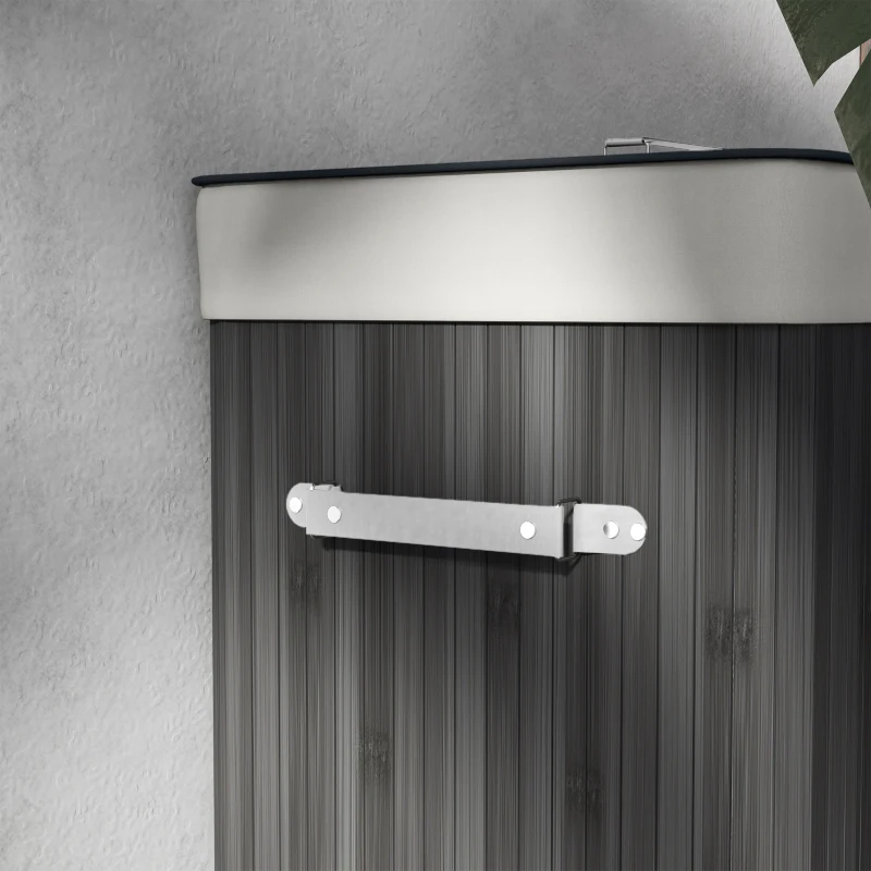 HOMCOM Cesto para la Ropa Sucia Plegable con Tapa Cubo para la Colada Rectangular con Asas 40x30x60 cm Gris Oscuro