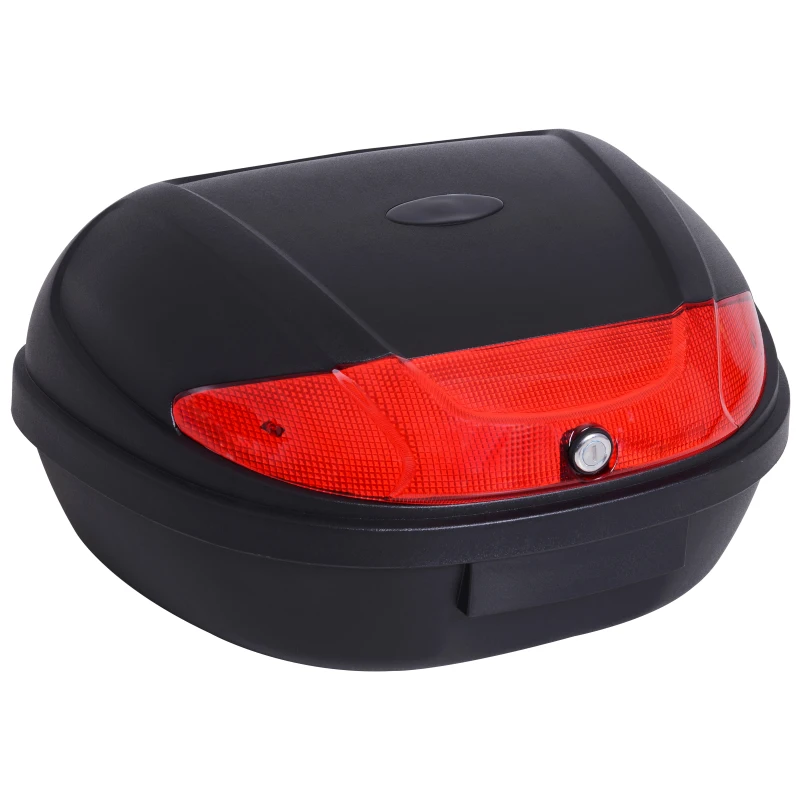 HOMCOM Bauletto Baule Posteriore Universale Universale per Moto Motorini Scooter in PP 59.5 x 43.5 x 31 cm Nero