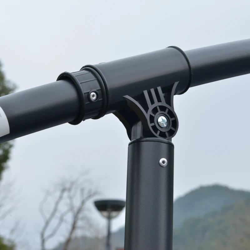 Outsunny 3m LED Light Overhanging Parasol - Grey