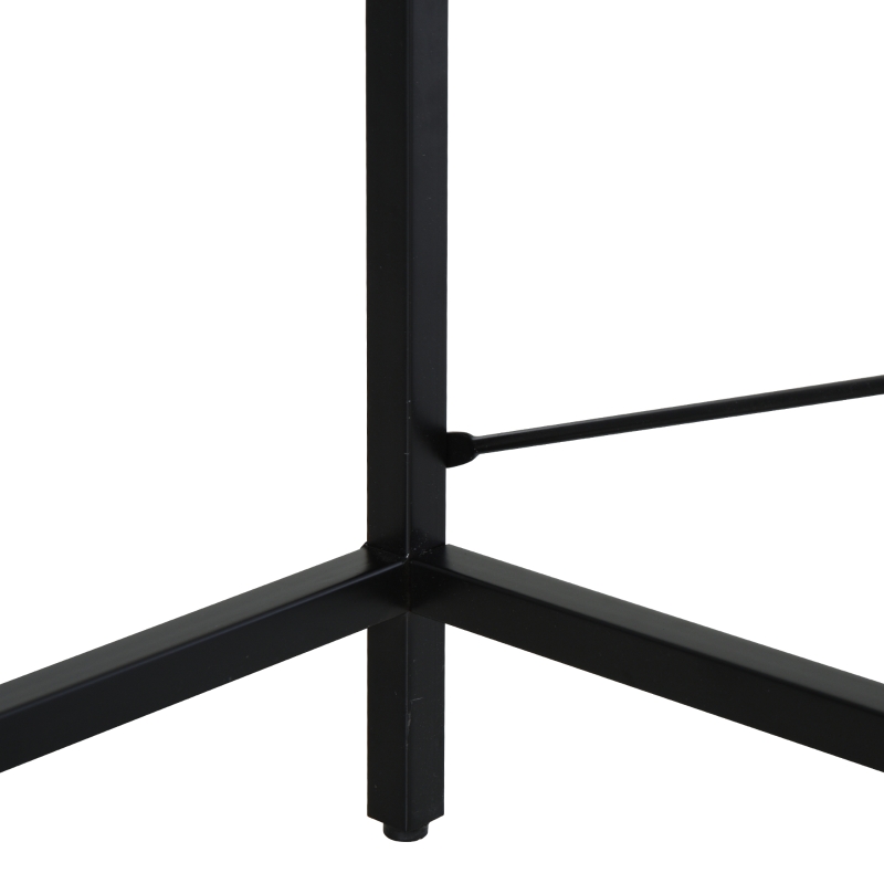 HOMCOM Bureau Informatique Style Industriel Grand Plateau dim. 120L x 60l x 75H cm 2 tiroirs Panneaux Particules métal Noir