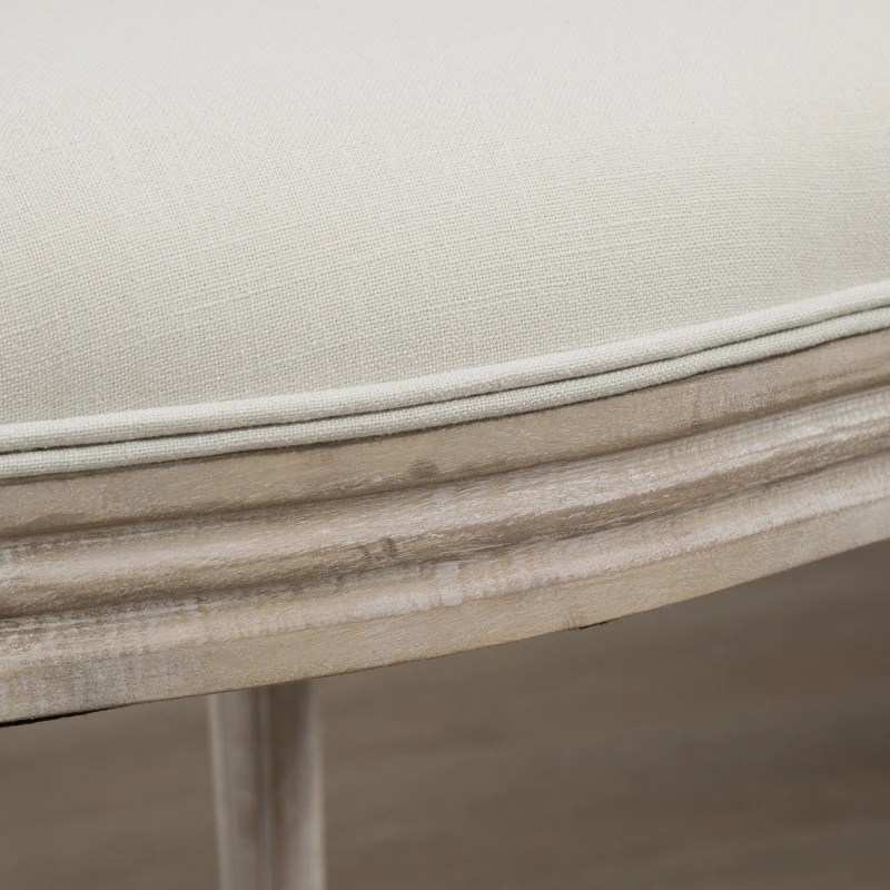 HOMCOM Lot de 4 chaises de Salle à Manger - Chaise de Salon médaillon Style Louis XVI - Bois Massif sculpté, patiné