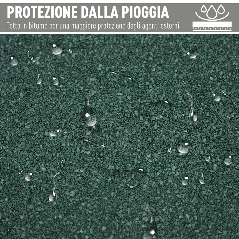 Outsunny Casetta Porta Attrezzi in Legno di Abete a 3 Livelli con Tetto in Bitume, 77x58x175 cm, Grigio