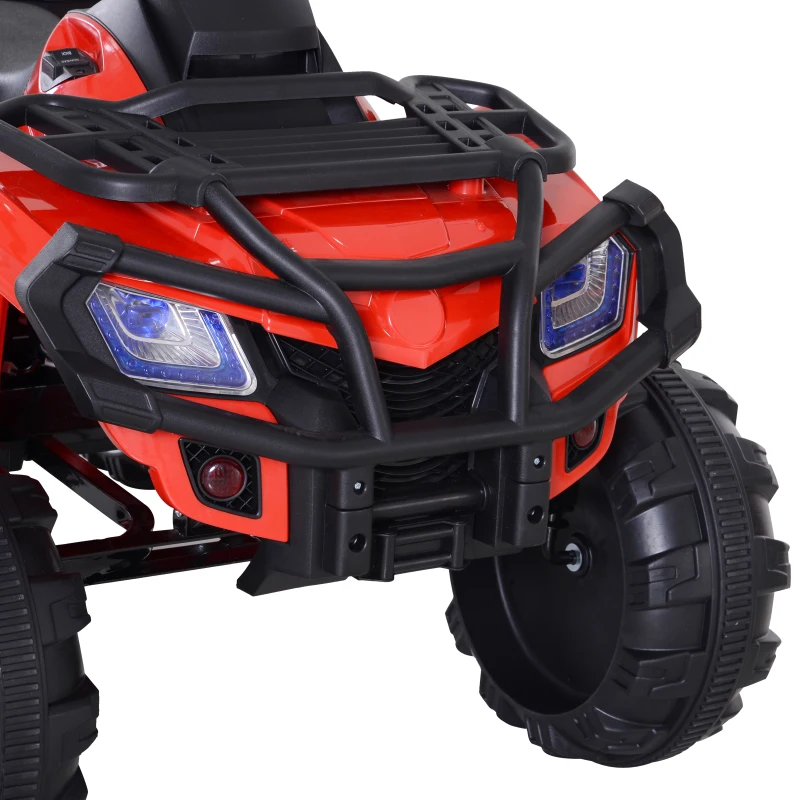 HOMCOM Vehículo Eléctrico de Batería para Niños +3 Años con Bontones Musicales con MP3 con Luces Doble Carga 30kg 118x80x80cm