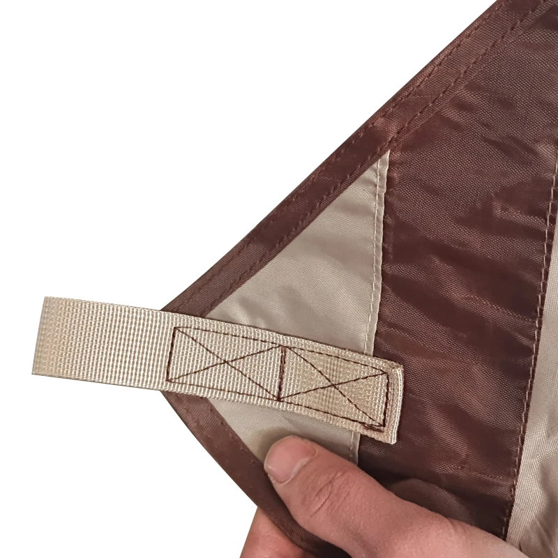 Outsunny Tente tarp de camping bâche 5 x 3 m protection solaire avec 2 mâts et sac de transport multifonction kaki