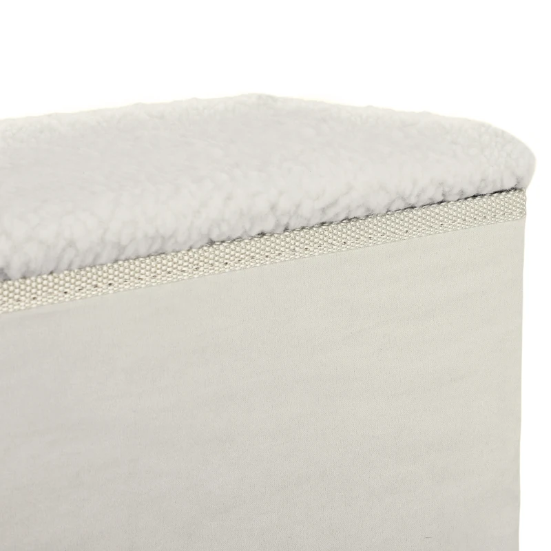 PawHut Scaletta per Cani a 3 Gradini con Vano Contenitore, Pieghevole e Lavabile, 40x54x48 cm, Bianco