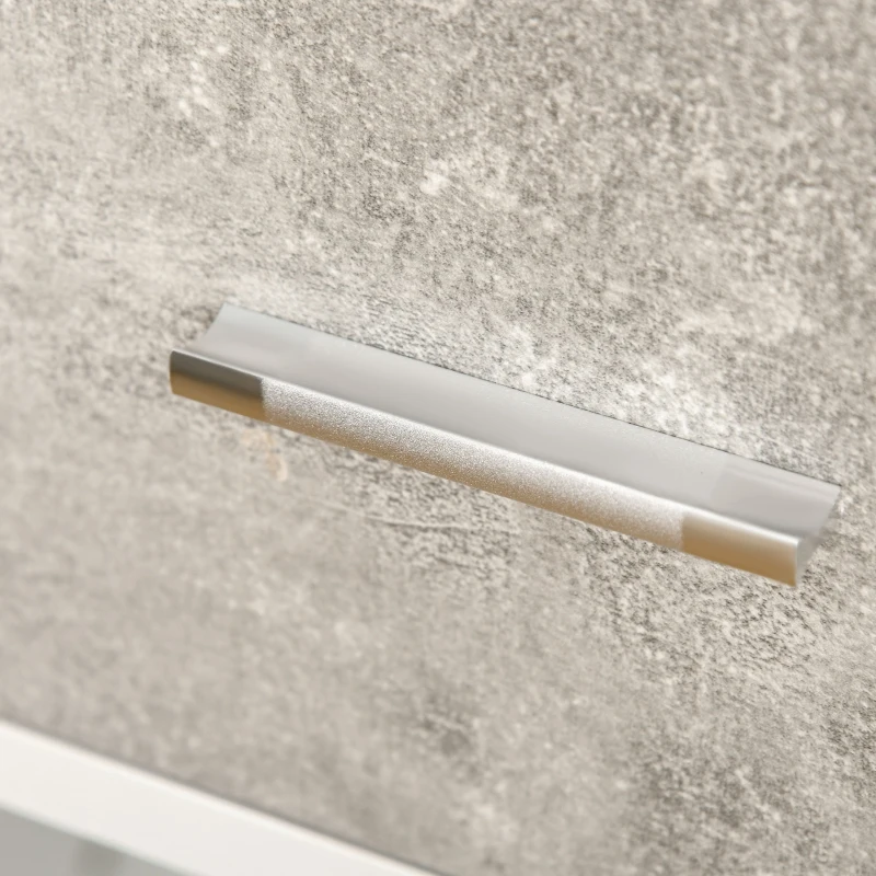 HOMCOM Corner Desk with Drawers and Shelves, L-Shaped Computer Desk Home Office Workstation Study Table, Grey and White