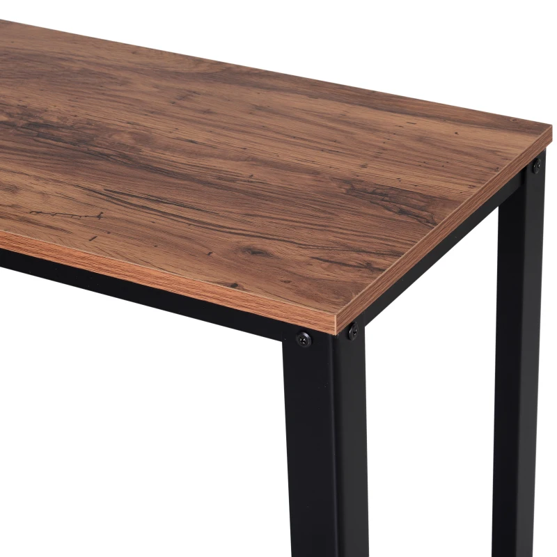 HOMCOM Tavolo Consolle Vintage, Tavolo da Ingresso con Ripiano in Rete, in Legno e Metallo Nero, 101cm x 35cm x 80cm