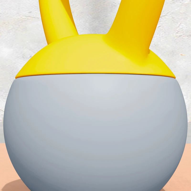 SPORTNOW 6KG Soft Kettlebell, Kettlebell with Non-Slip Handle for Home Gym, Weight Lifting, Strength Training, Yellow/Grey