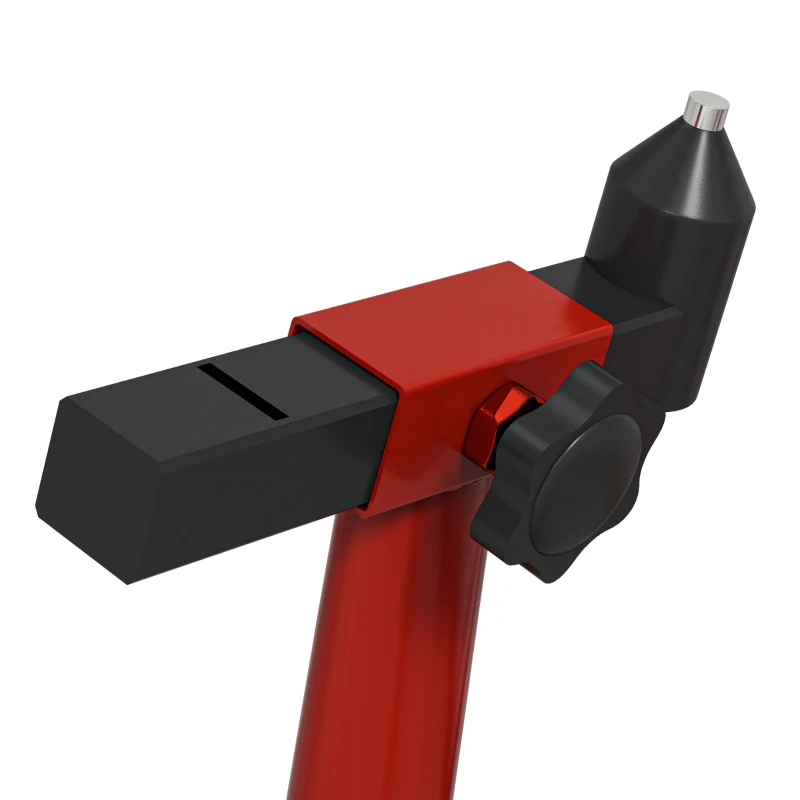 HOMCOM Support pour moto, béquille avant pour moto avec bras oscillant en U et en L, support universel pour atelier, rouge