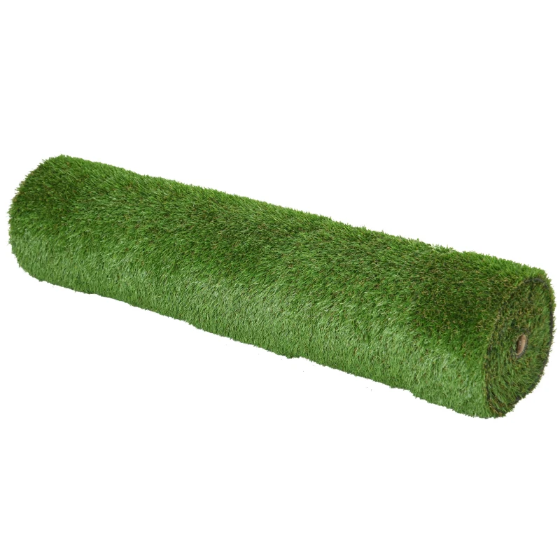 Outsunny Gazon synthétique Artificiel Moquette extérieure dim. 4L x 1l m Herbes Hautes denses 2 cm Vert