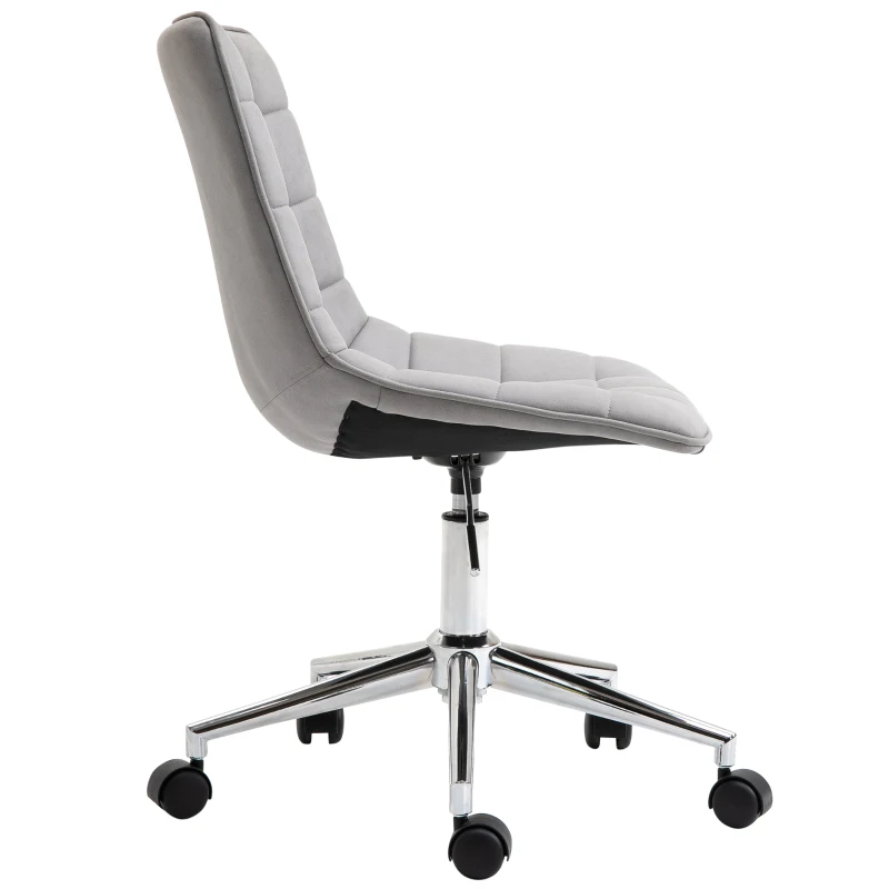 Vinsetto Ergonomic Office Chair Desk Chair with Adjustable Height Soft Breathable Fabric 360° Casters, Grey