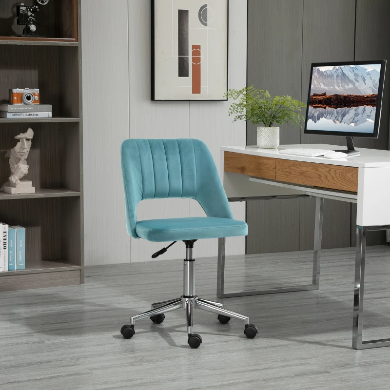 Vinsetto Lot de 2 chaises de bureau design contemporain pivotante 360° ergonomique dossier strié aéré hauteur réglable