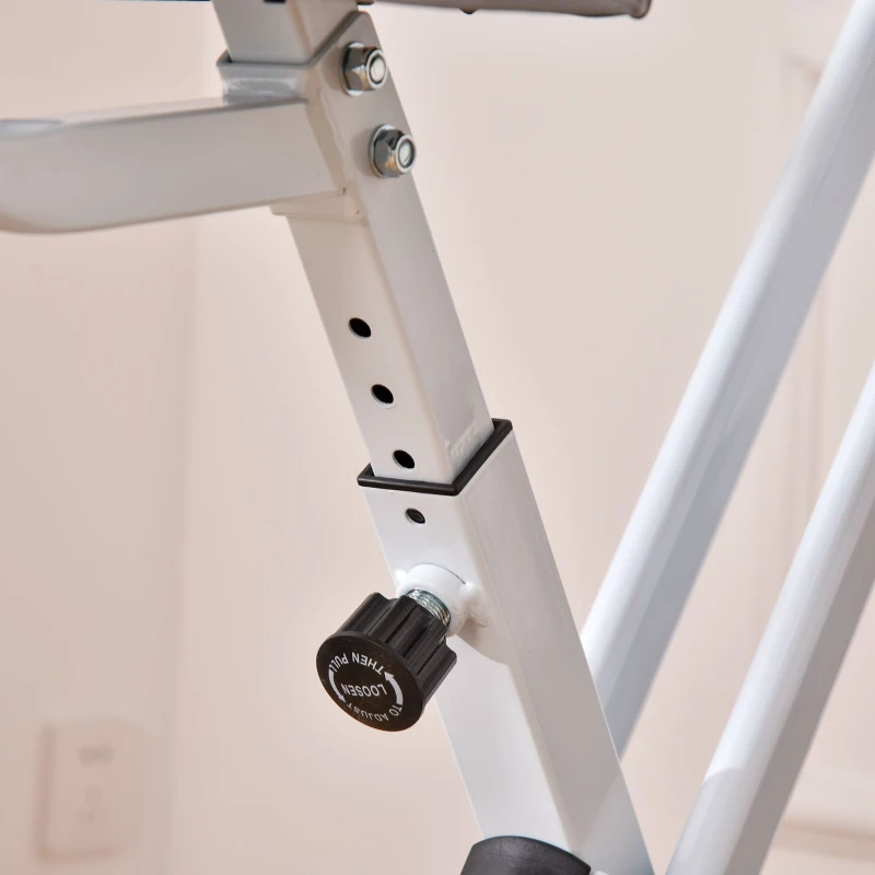 HOMCOM Vélo d'appartement pliable vélo de fitness vélo d'intérieur 8 niveaux de résistance magnétique avec dossier selle réglable écran LCD multifonction capteur fréquence cardiaque rouge