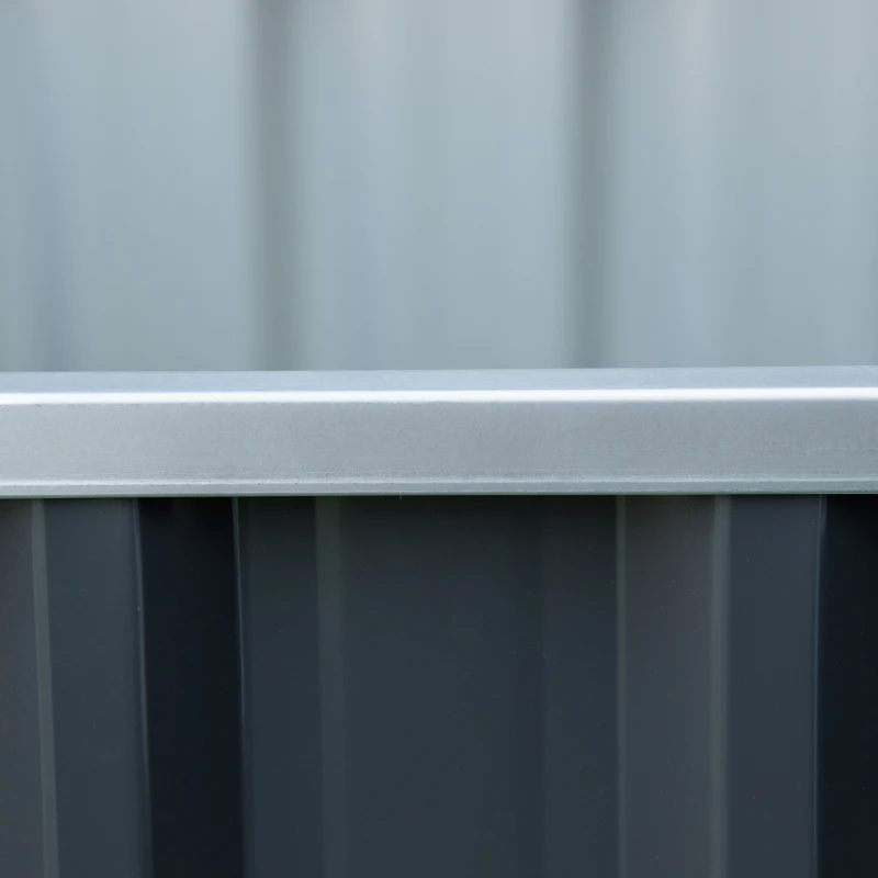 Outsunny Letto per Orto Rialzato in Acciaio, Fondo aperto e Montaggio Senza Attrezzi, 90x90x30cm