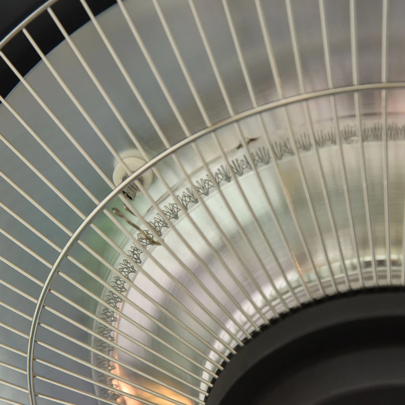 Outsunny 1500W Electric Patio Heater Aluminium Ceiling Mounted Heater with Infrared Remote Control for Indoor and Outdoor Use, Black